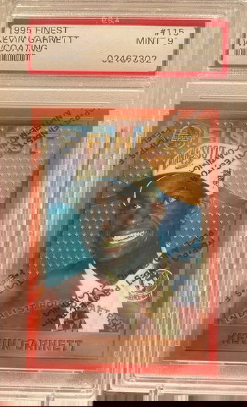1995 finest Kevin Garnett RC psa 9 w/coating