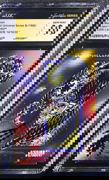 1992 Impel/Skybox MARVEL UNIVERSE SERIES III Venom #108 — CGC SS 10 GEM MINT — Artist: Erik Larsen 