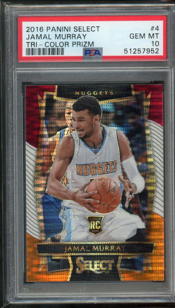2016 Select Tri Color Prizm Jamal Murray PSA 10 