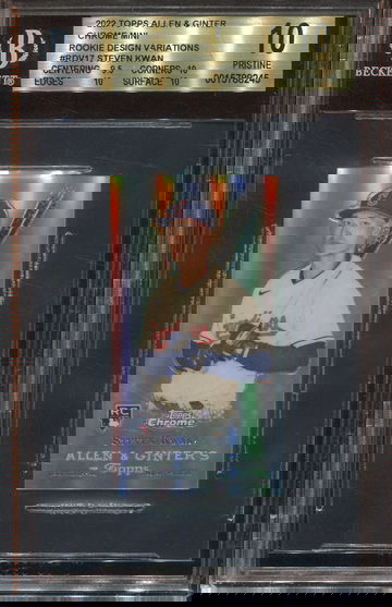 2022 Allen Ginter Chrome Mini Rookie Design Variations Steven Kwan  BGS 10 W 9.5