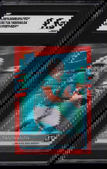 2020 DONRUSS OPTIC RED HYPER TUA TAGOVAILOA ROOKIE RC #152 SGC 9.5 MINT+