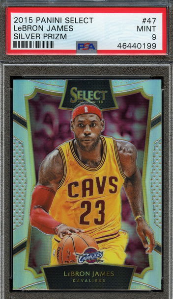 2015 Select Silver #47 LeBron James PSA 9 Mint