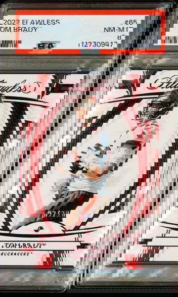 2022 Tom Brady Panini Flawless Ruby Red Diamond Gem 2/20 PSA 8 #65 SP Buccaneers