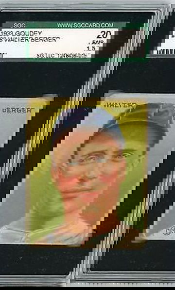 1933 Goudey Walter Berger #98 SGC 1.5 P1360