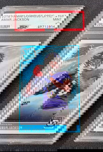 2018 Donruss Optic Lamar Jackson RC Rookie #167 PSA 9