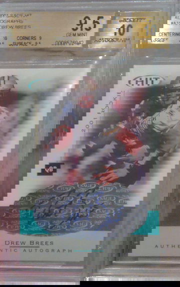 2001 SAGE HIT Autographs DREW Brees # A15