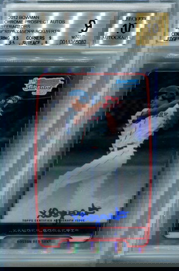 Xander Bogaerts refractor BGS 9 auto 10