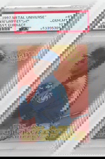 PSA 10 GEM MINT 1997 METAL UNIVERSE KEN GRIFFEY JR BLAST FURNACE #6