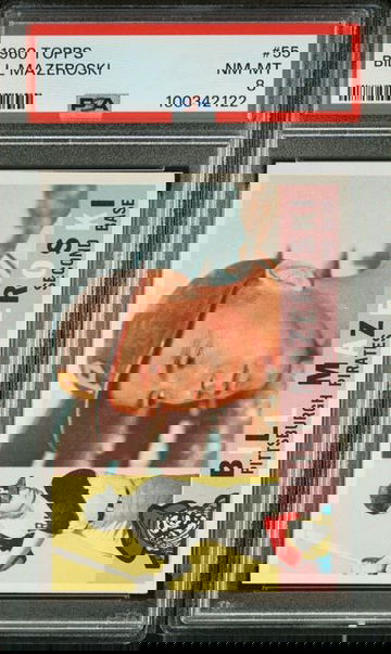 1960 Topps #55 Bill Mazeroski Pirates HOF PSA 8 NM/MT