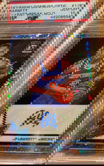 2019 RJ Barrett  Donruss Optic Auto Holo Fast Break PSA 10