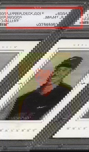 2001 Upper Deck Gallery #GG4 Tiger Woods PSA 8 NM-MT