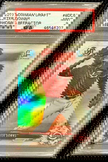 Jeter Downs 2017 Bowman Draft Chrome Refractor Rookie RC #BDC6 PSA 9 MINT Cincinnati Reds