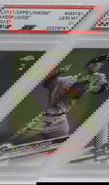 2017 Topps Chrome Update Aaron Judge Rookie #HMT40 Gem Mint PSA 10