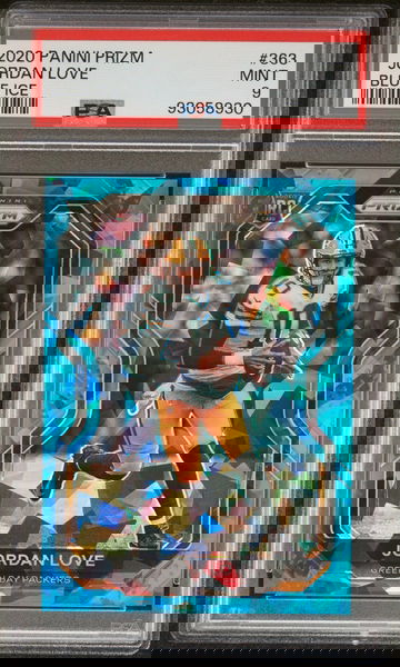 2020 Prizm Jordan Love #363 Blue Ice /99 PSA 9
