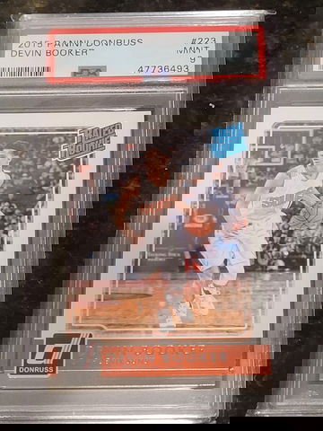 2015 Panini Donruss Rates Rookie Devin Booker PSA 9