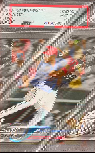 2018 Topps Update Juan Soto Batting PSA 9