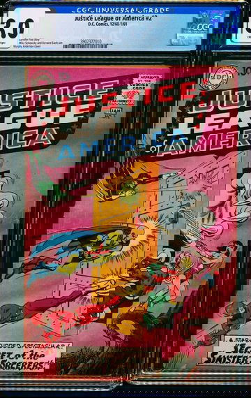 JUSTICE LEAGUE OF AMERICA #2, CGC 3.0 GVG