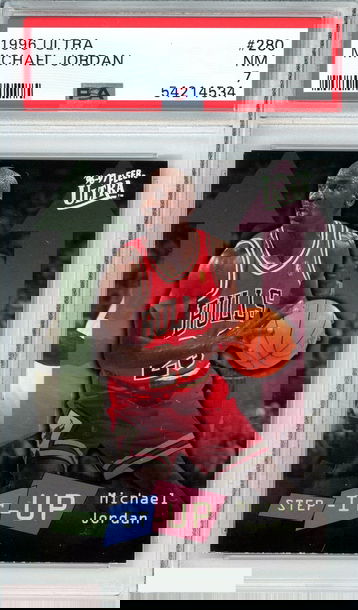 1996 ULTRA MICHAEL JORDAN #280 CHICAGO BULLS HOF! PSA 7 NM