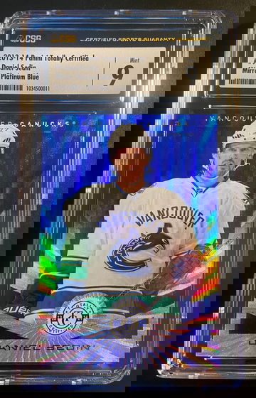 2013-14 Panini Totally Certified Mirror Blue /10 Daniel Sedin