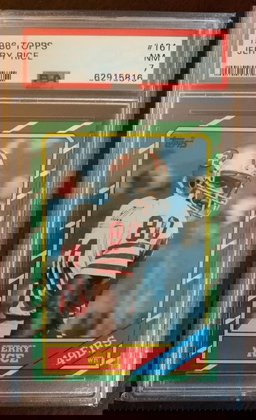 1986 Topps Jerry Rice Rookie RC PSA 7