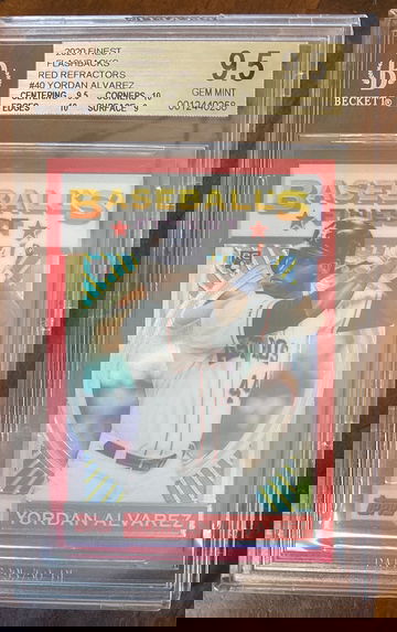 2020 Finest Flashbacks Yordan Alvarez Red Refractor RC 5/5 BGS 9.5