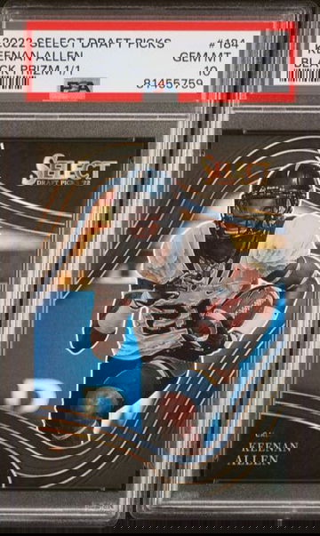 2022 Select Draft Picks KEENAN ALLEN Black Prizm 1/1