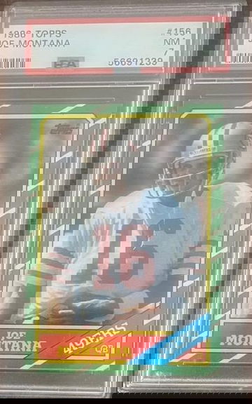 1986 PSA 7 Topps Joe Montana