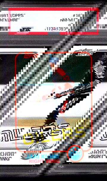 1981 Topps Jari Kurri #18 RC PSA 8