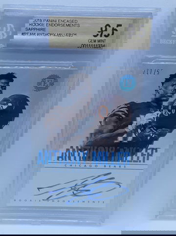 2018 Panini Encased #REAM Rookie Endorsements Sapphire Anthony Miller Rookie Autograph /25 BGS GEM  MT 9.5