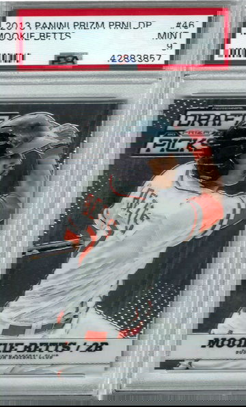 2013 Panini Prizm Draft Picks MOOKIE BETTS First Prospect Pre-RC Rookie Card PSA 9 MINT