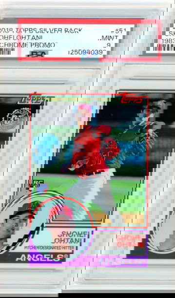 2018 Topps Silver Pack #51 Shohei Ohtani 1083 Chrome Promo Rookie! PSA 9 MINT!