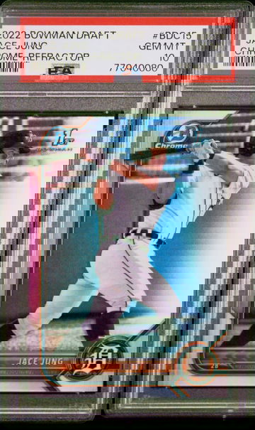 2022 Bowman Draft Jace Jung Refractor #BDC15 PSA 10 Tigers