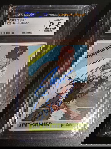 1966 Topps #126 Jim Palmer RC Auto CGC JSA 