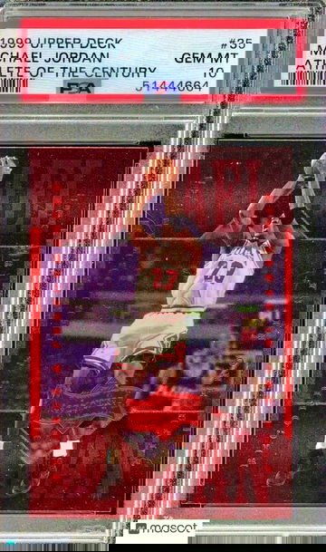 POP 17 PSA 10 Michael Jordan 1999 UD NBA Finals 3PT Record Red Holo 90s Insert