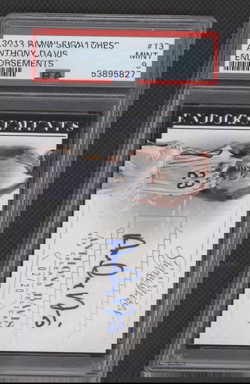 2013 PANINI SIGNATURES ANTHONY DAVIS ENDORSEMENTS PSA 9