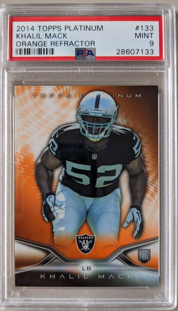2014 Topps Platinum Khalil Mack Orange Refractor PSA 9