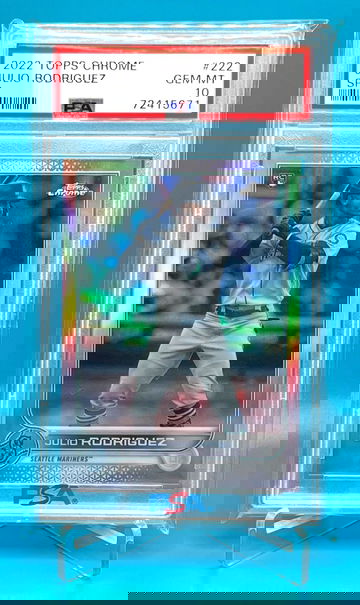 2022 Topps Chrome ⚾️ JULIO RODRIGUEZ (#222) ⚾️ SP Refractor PSA 10