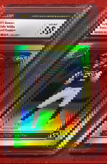 2021 Donruss Zach Wilson #252 Press Proof Premium CSG 10 New York Jets