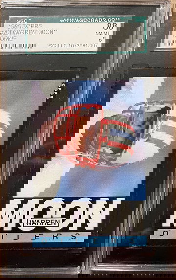 Warren Moon 1985 Topps RC SGC 8