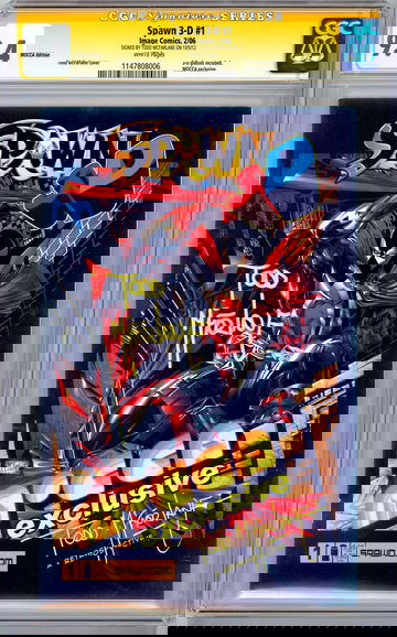 SPAWN #1 CGC-SS 9.4 3-D MOCCA EXCLUSIVE *SIGNED SPAWN ARTIST TODD MCFARLANE 2006