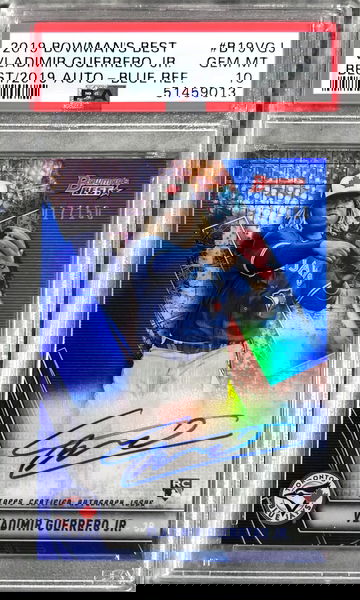 2019 Bowman's Best Vladimir Guerrero Jr RC Blue Refractor Auto - PSA 10