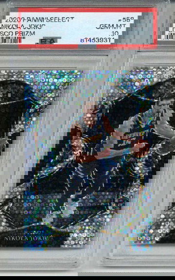 2020 PANINI SELECT DISCO PRIZM #58 NIKOLA JOKIC CARD NUGGETS PSA 10 LOW POP