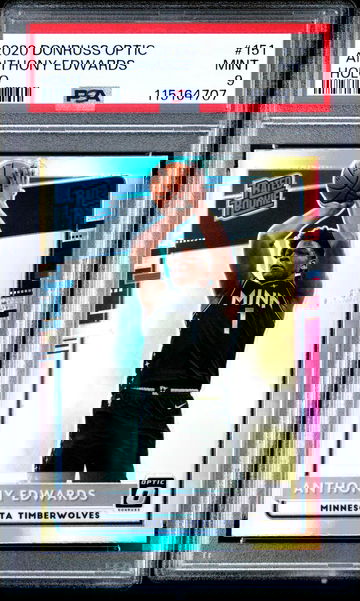 2020 Panini Donruss Optic Holo Anthony Edwards #151 RC PSA 9