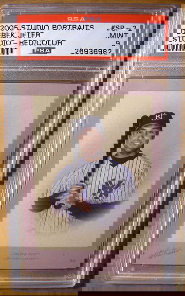 Derek Jeter 2005 Studio Portraits Red-Color /50 PSA 9