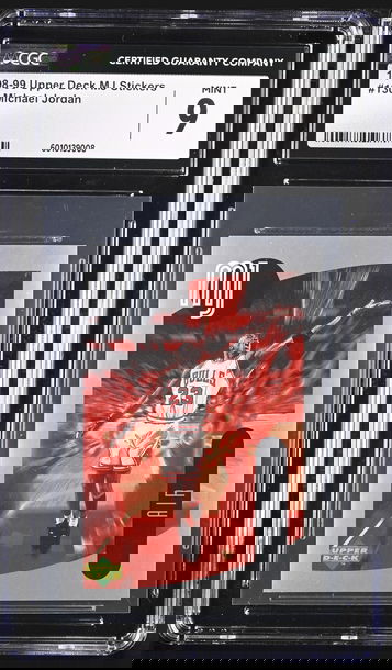 1998 Upper Deck MJ Stickers #130 MICHAEL JORDAN Graded CGC 9 Mint