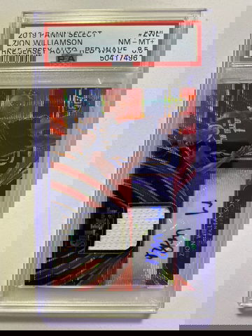 2019 Panini Select Zion Williamson Red Wave RPA PSA 8.5