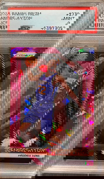 Deandre Ayton 2018 Panini Prizm Pink Ice RC PSA 9