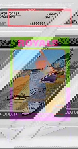 1975 Topps #228 George Brett Rookie RC HOF PSA 7