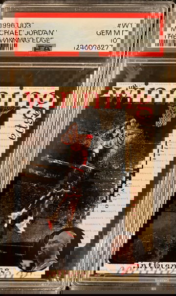 1996 UD3 The Winning Edge #W1 Michael Jordan HOF Goat Bulls PSA 10 GEM MINT