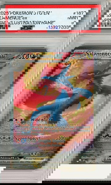 2025 POKEMON JTG EN-JOURNEY TOGR SALAMENCE EX #187 SPL ILL RARE PSA 9